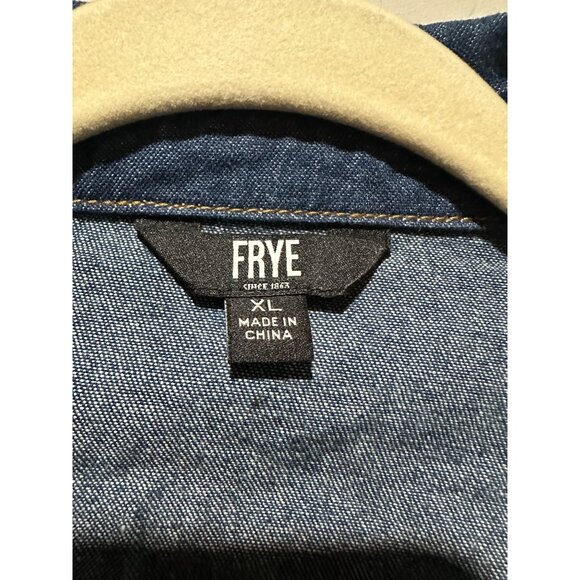 Frye Women's Long Sleeve Denim Dress Dark Wash size XL NWOT - Picture 4 of 7